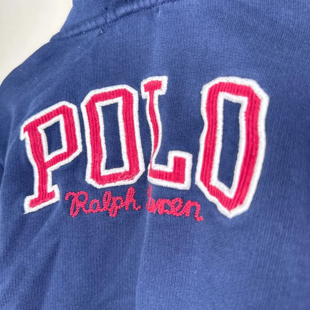 Polo Ralph Lauren Toddler Boys' Full Zip Hooded Sweatshirt SZ 5 Embroidered Logo